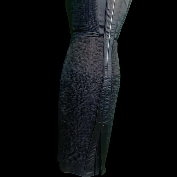 Marc Jacobs Vintage Black Wool & Silk Blend Textured Jacquard Midi Dress Size 0 - Picture 14 of 15